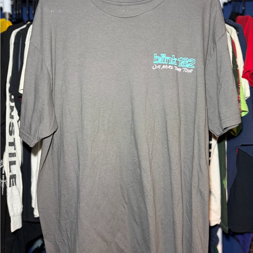 Blink 182 One More Time Tour Gray Tee